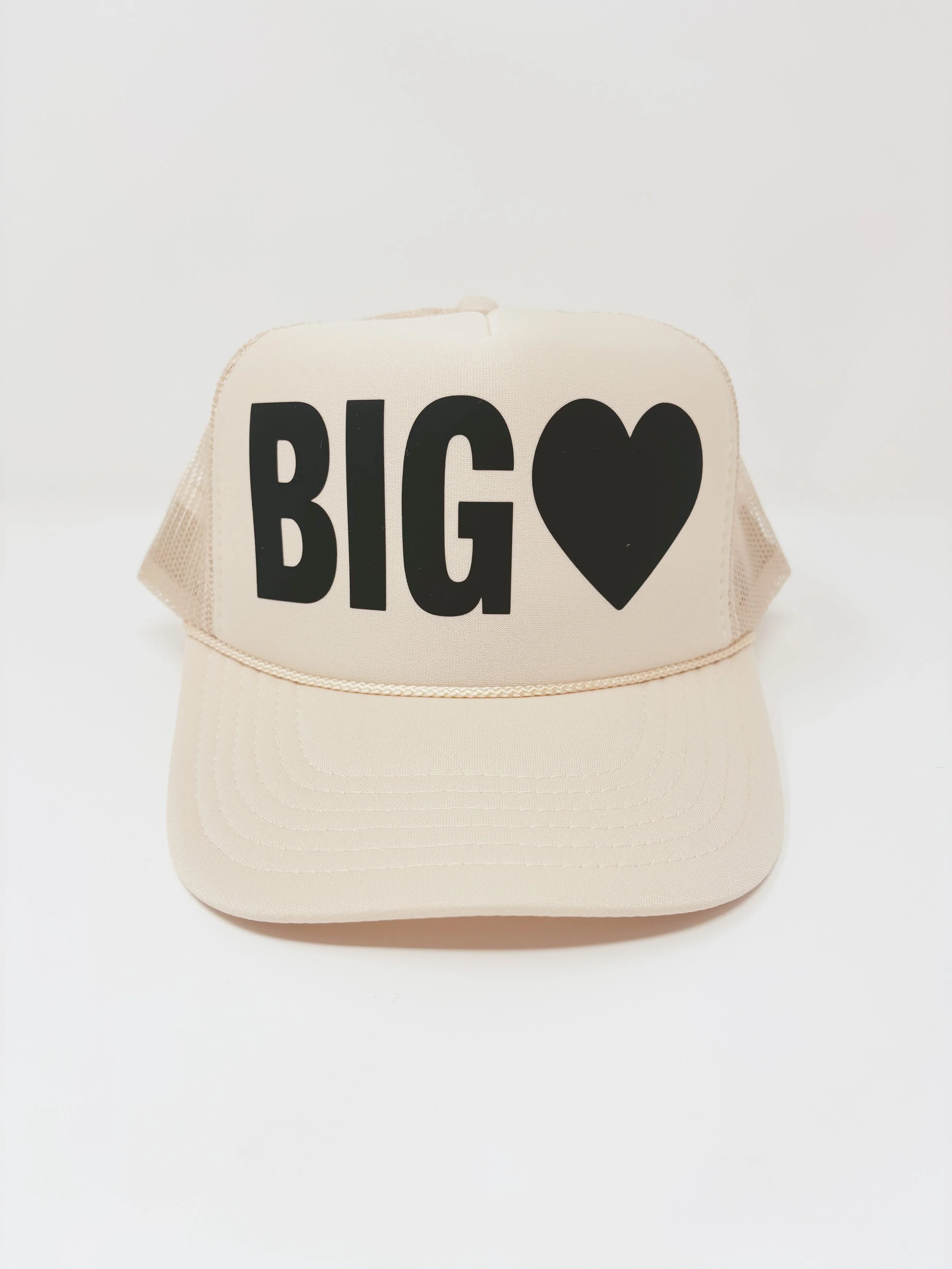 CREAM BIG ♥ HEART HAT