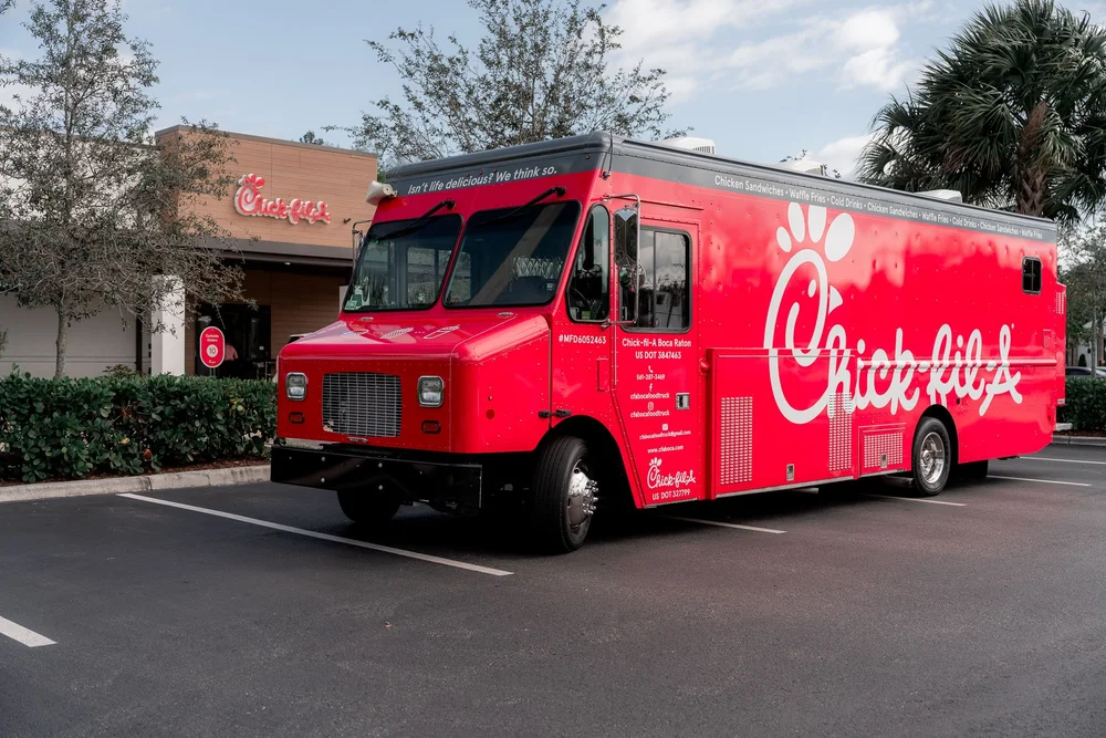 The Chick-fil-A Boca Raton food truck at an event