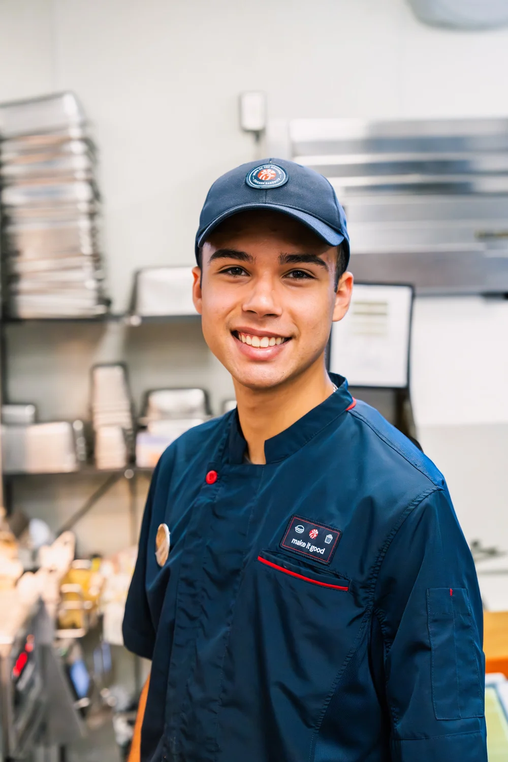 Chick-fil-A West Boca team member smiling