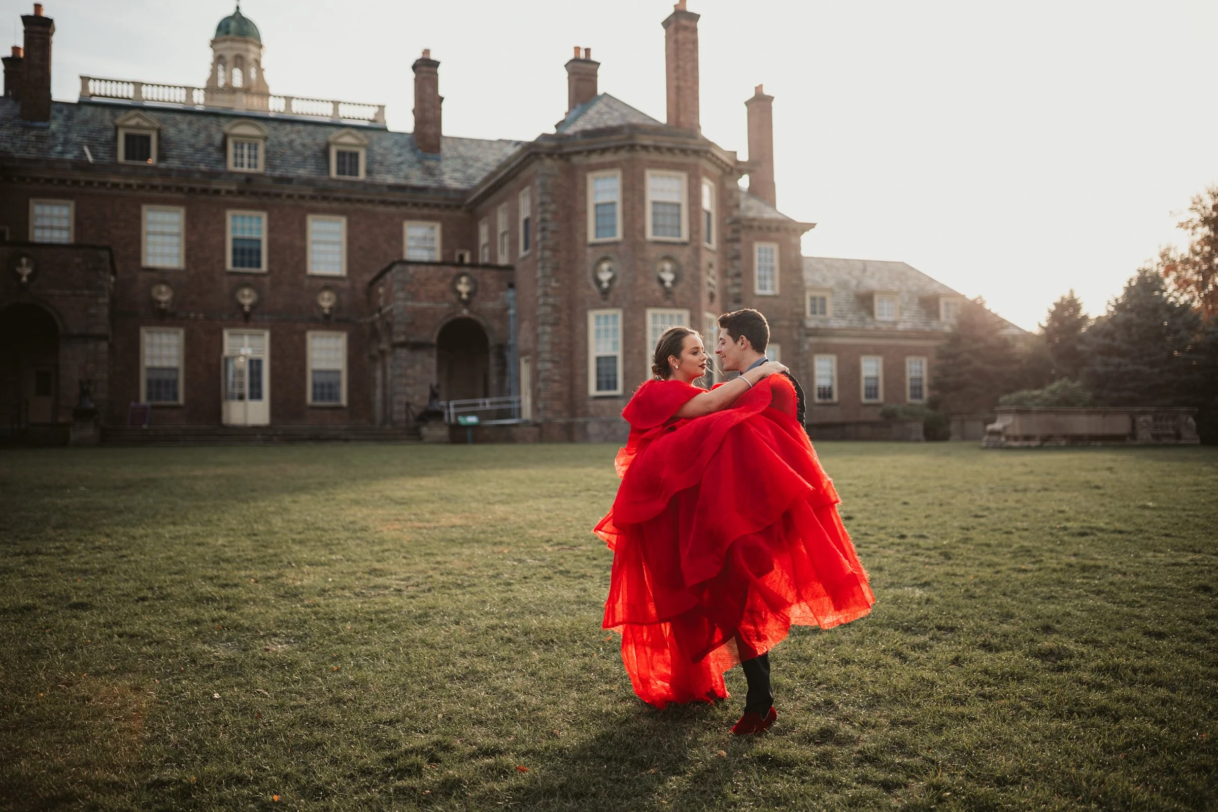 Castle Hill on the Crane Estate Engagement Session in Fall