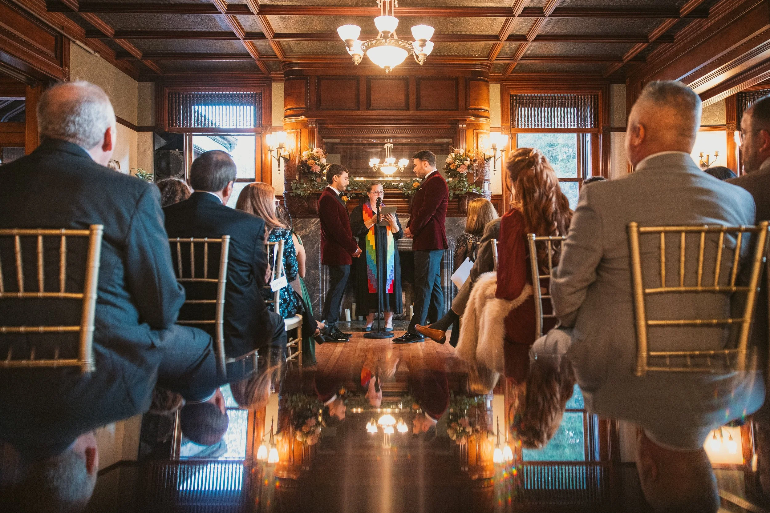 two grooms wedding ceremony LGBTQ