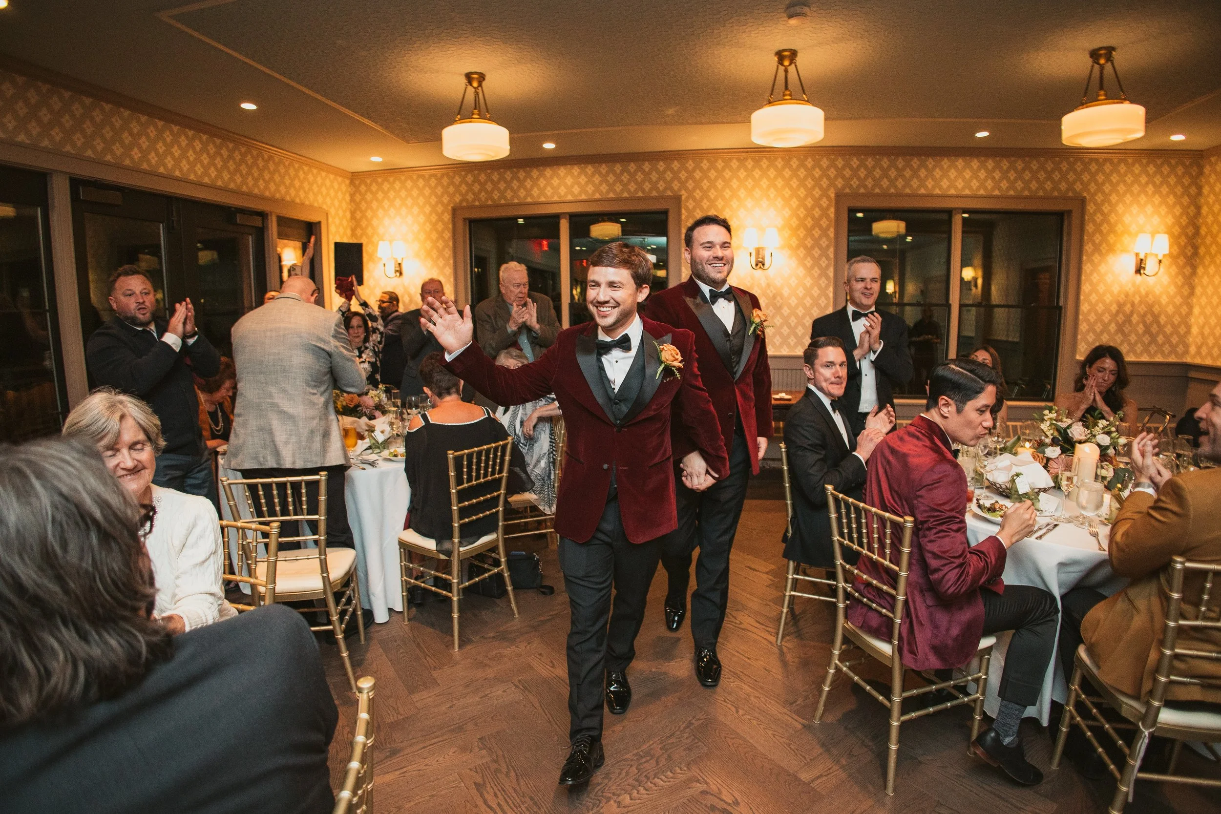 two grooms reception introduction