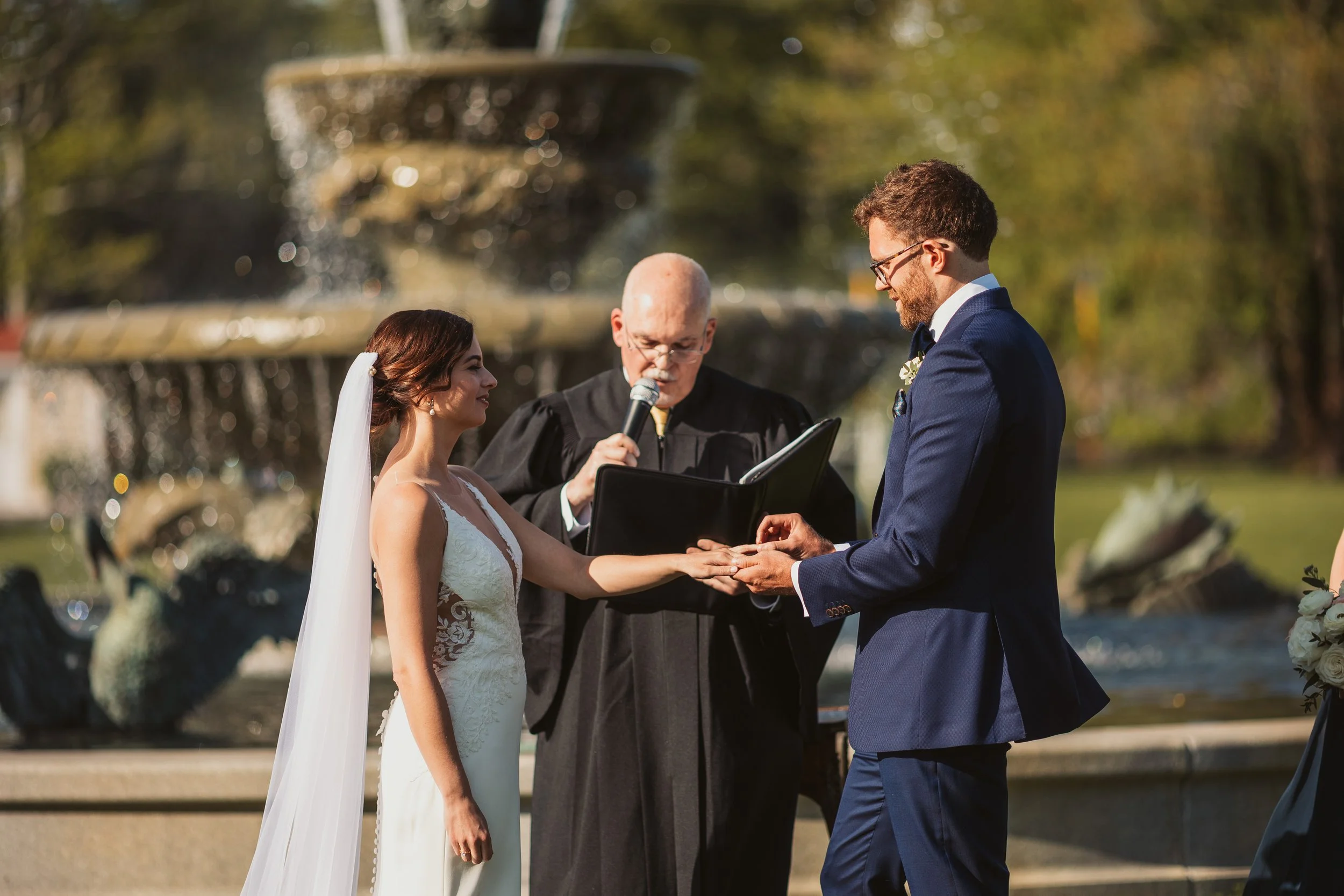 tupper manor wedding ceremony exchange rings