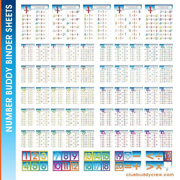 NUMBER BUDDY BINDER SHEET BUNDLE (NUMBERS 1-10) - DIGITAL DOWNLOAD 