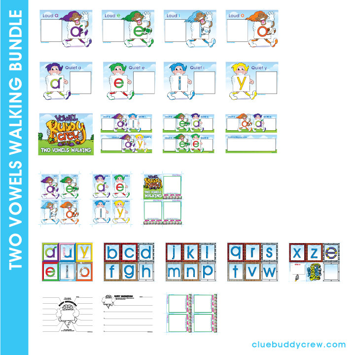 TWO VOWELS WALKING BUDDY BUNDLE - DIGITAL DOWNLOAD 