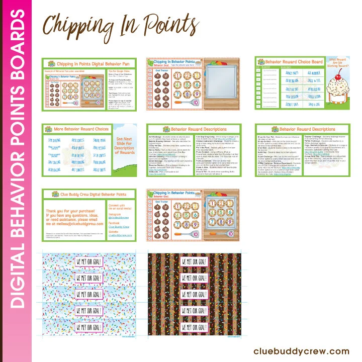 CHIPPING IN POINTS DIGITAL BEHAVIOR BOARD - GOOGLE SLIDES &amp; POWERPOINT