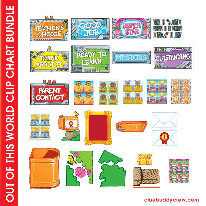 OUT OF THIS WORLD CLIP CHART WITH MAILBOX AND INCENTIVE CARDS - DIGITAL DOWNLOAD 