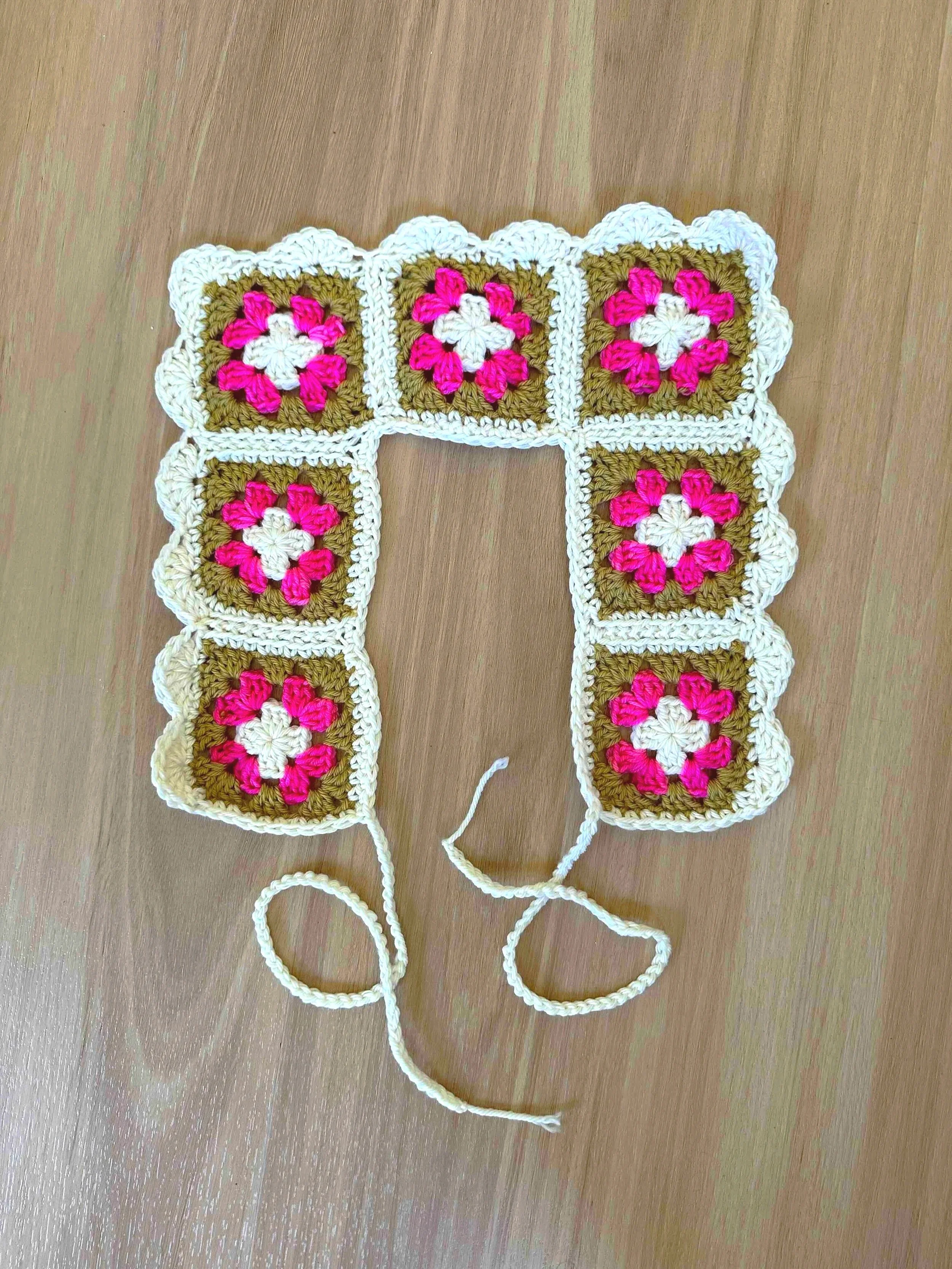 Week 4: Found Object Wall Hanging + Granny Square Collar 