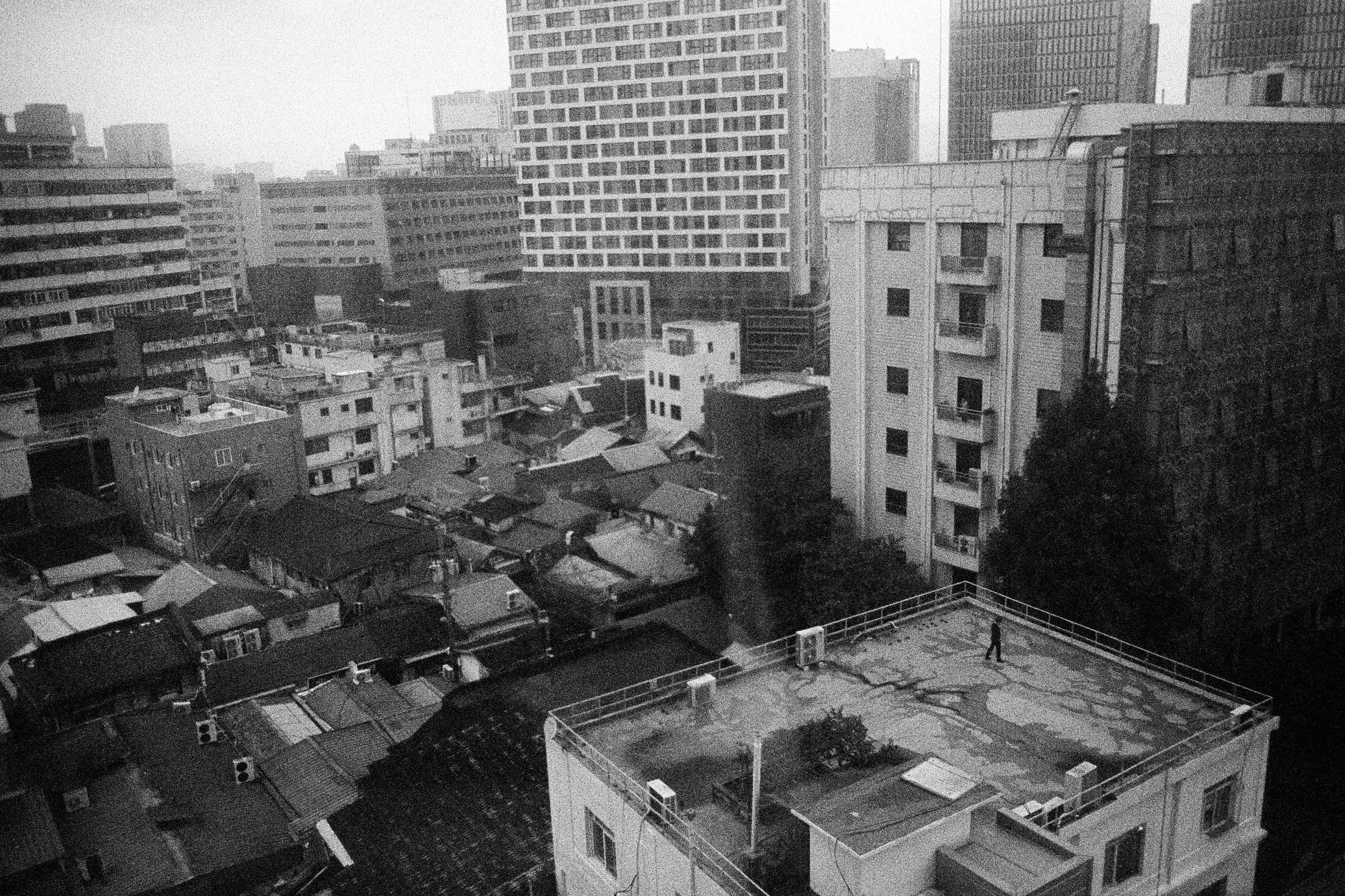 Man on Roof - Seoul, South Korea (Ilford Delta 3200 Film)