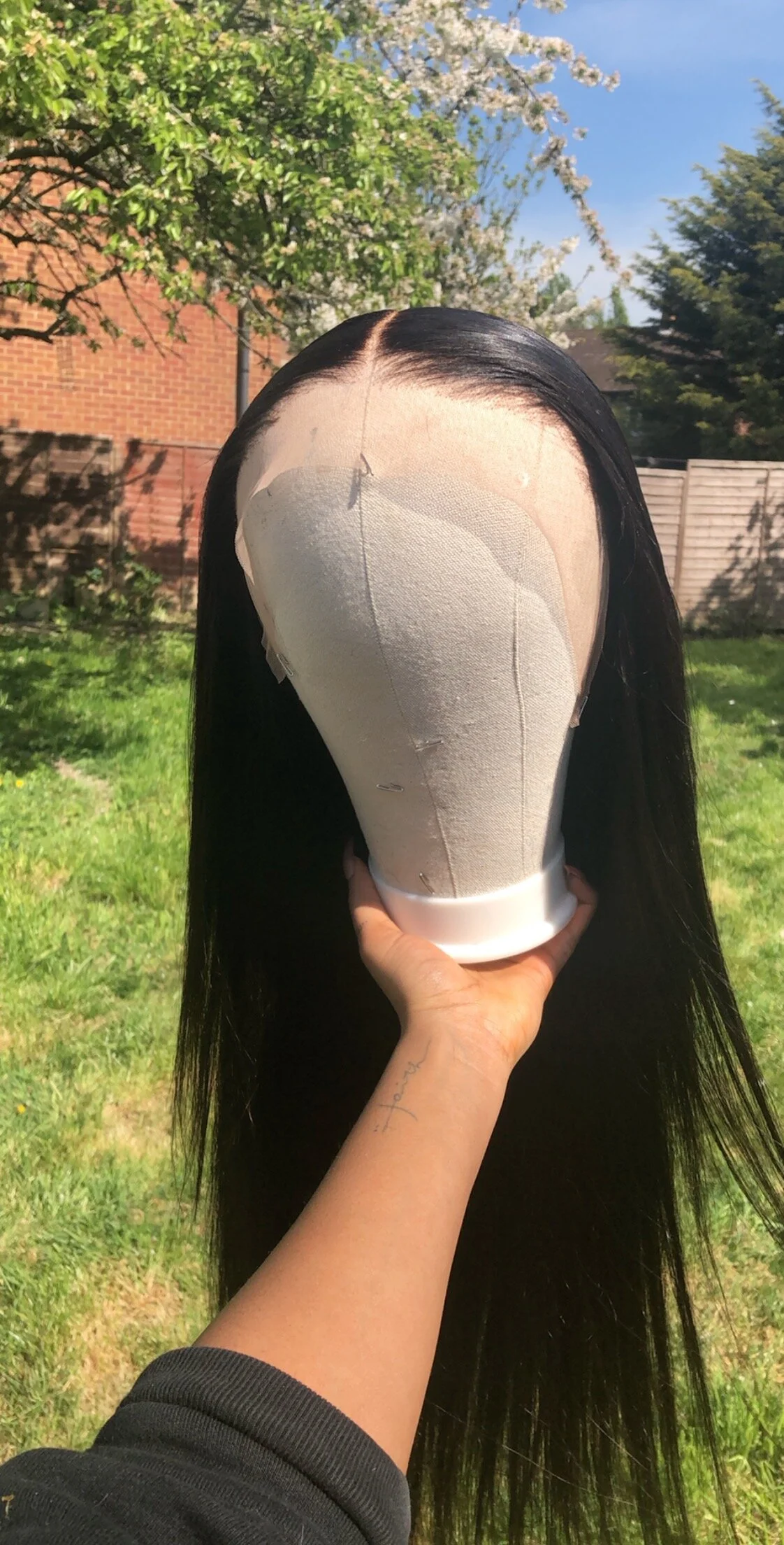 The Silky Straight Black Unit (full lace wig)