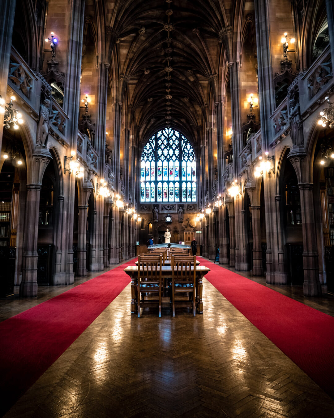 John Rylands a classic neo gothic style library interior