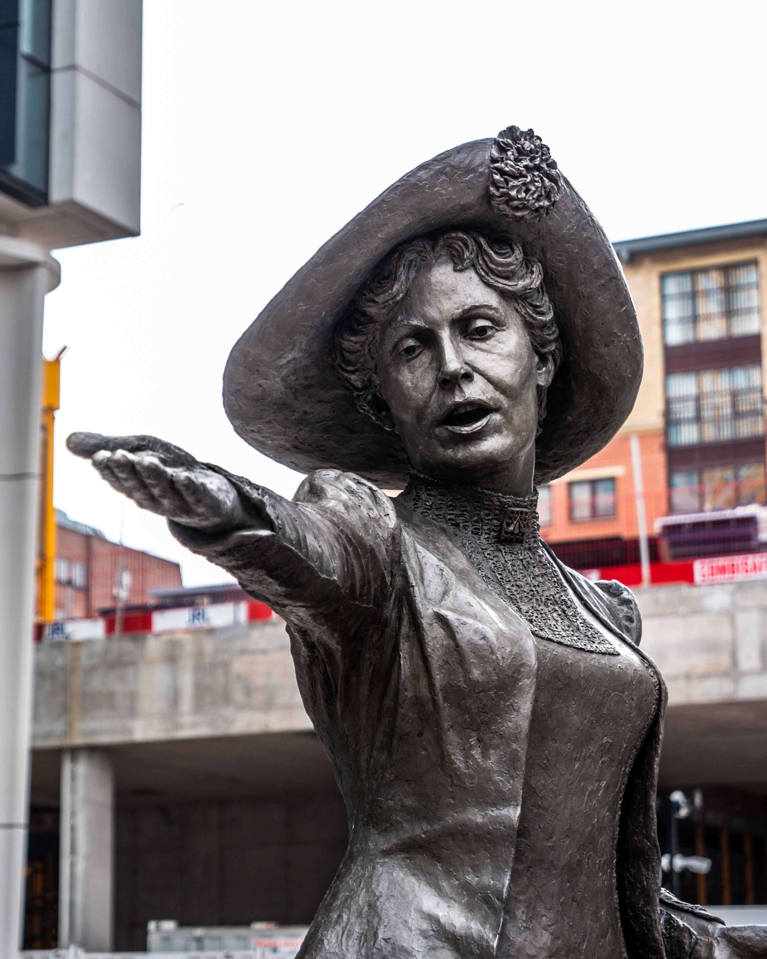 Emily Pankhurst statue in Manchester St Peter's Square, free stock photography.jpg