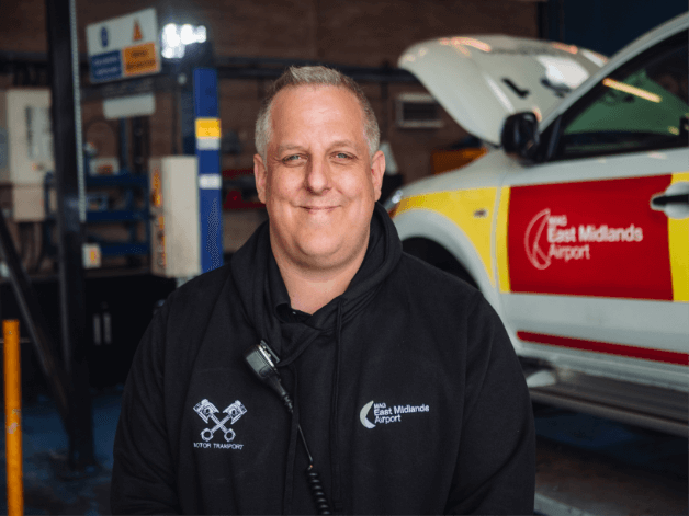 Staff photography of a car engineer captured at East Midlands
