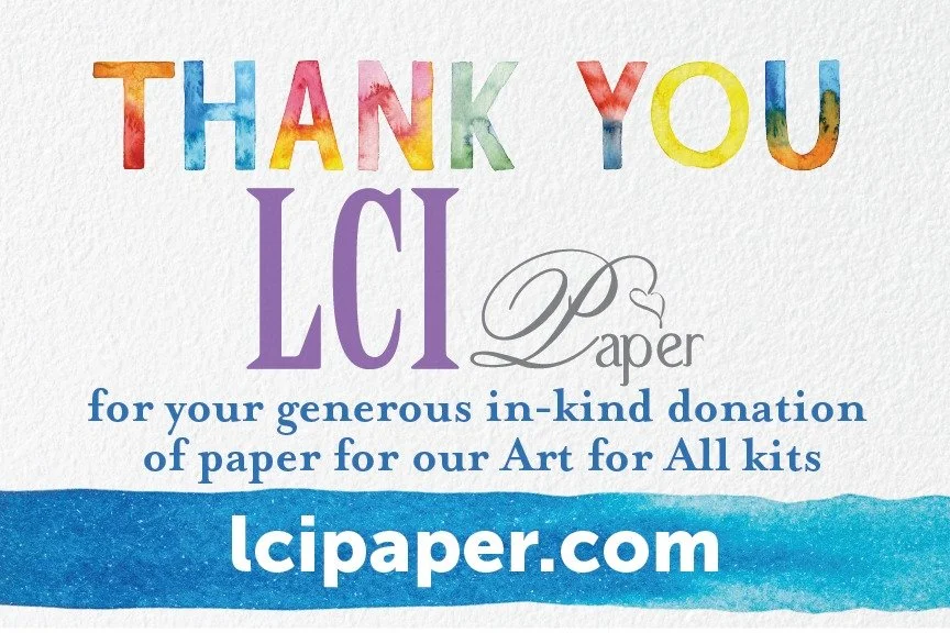 Thank you so much to @lcipaper for their generous donation to our Art for All kits. We are so grateful to live in such a kind and supportive community. #artforall #sudburyartassociation #donation #paper #community
