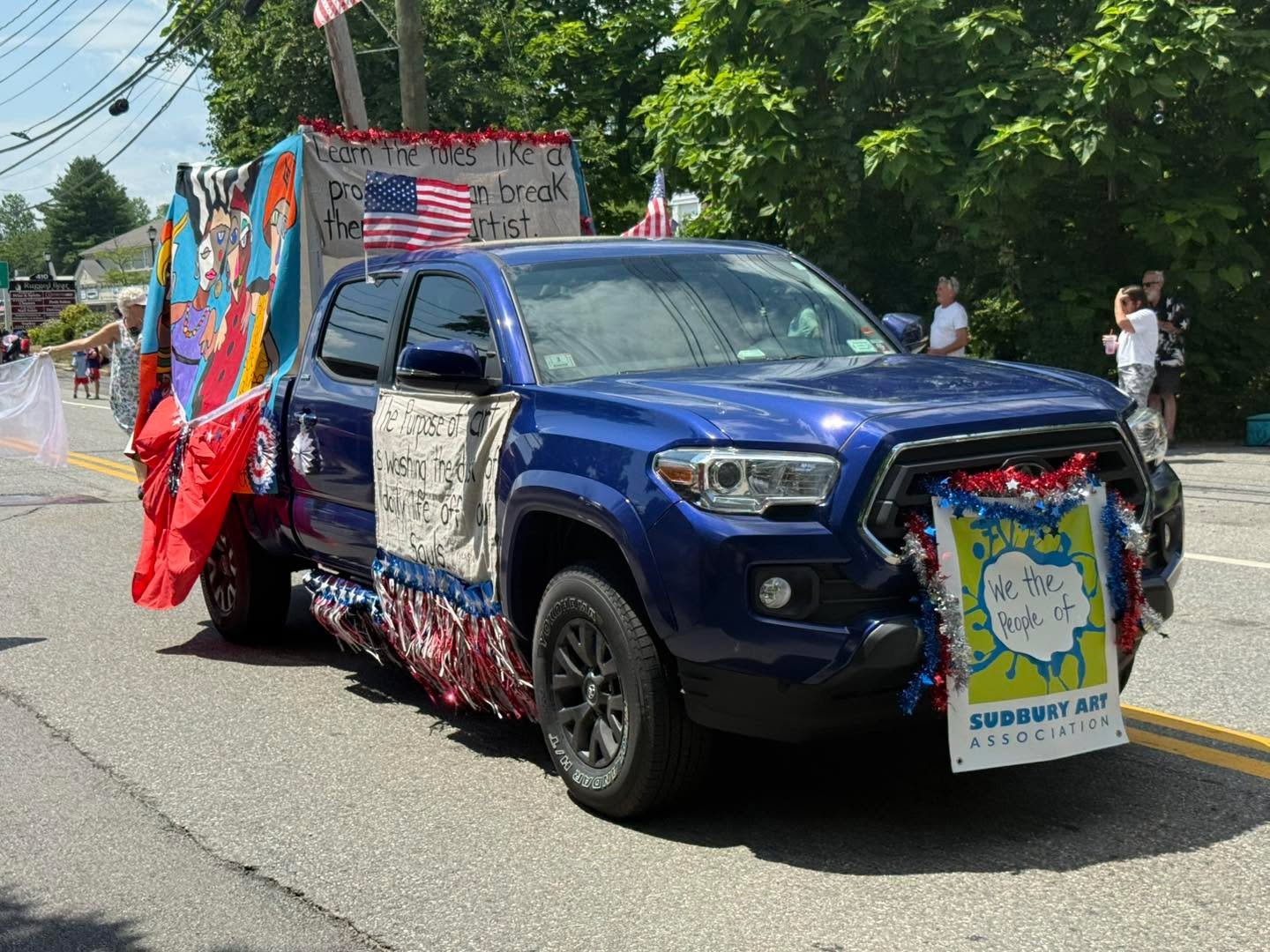 Happy 250th from the Sudbury Art Association. What a joy it was once again to join the Sudbury tradition of their annual Fourth of July parade. Thanks to our wonderful team of volunteers for creating such a fantastic (and prize winning!) float as wel