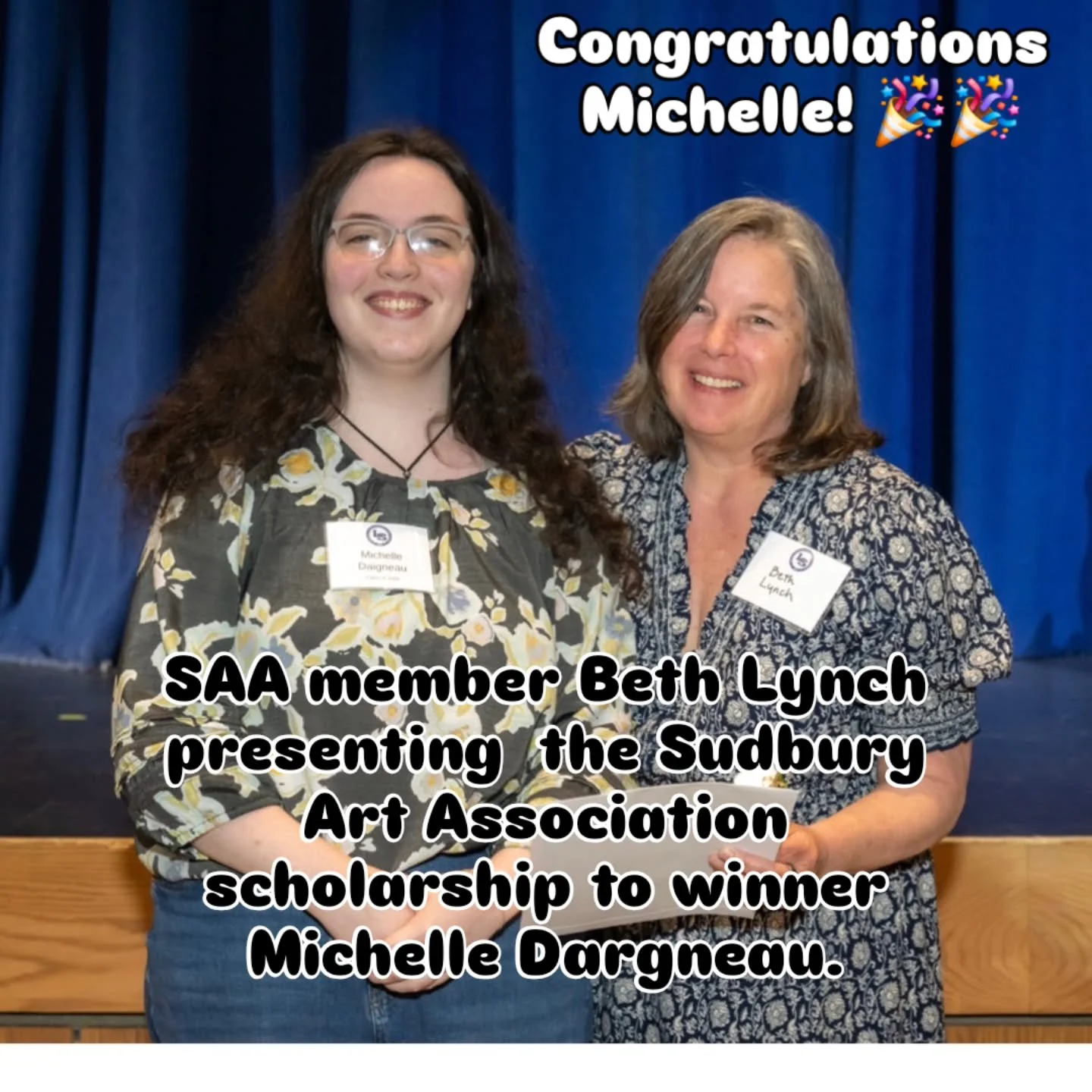 Every year the Sudbury Art Association presents an art scholarship to a graduating senior from Lincoln Sudbury High School. This year's winner is Michelle Dargneau. We are so excited for Michelle and hope this helps in her pursuit of the Arts.

#linc
