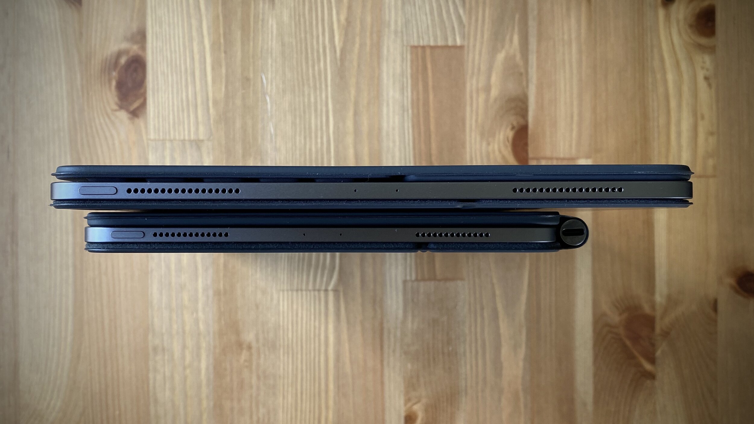 13-inch with Smart Keyboard Folio, 11-inch with Magic Keyboard