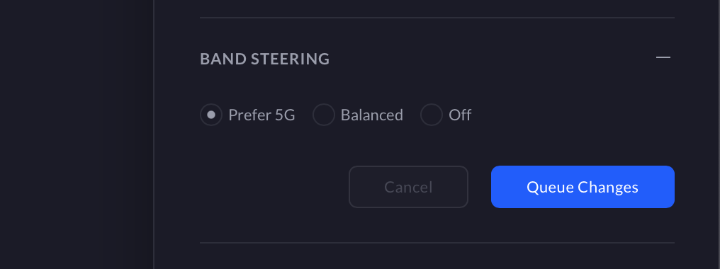 Band Steering -&gt; Prefer 5G
