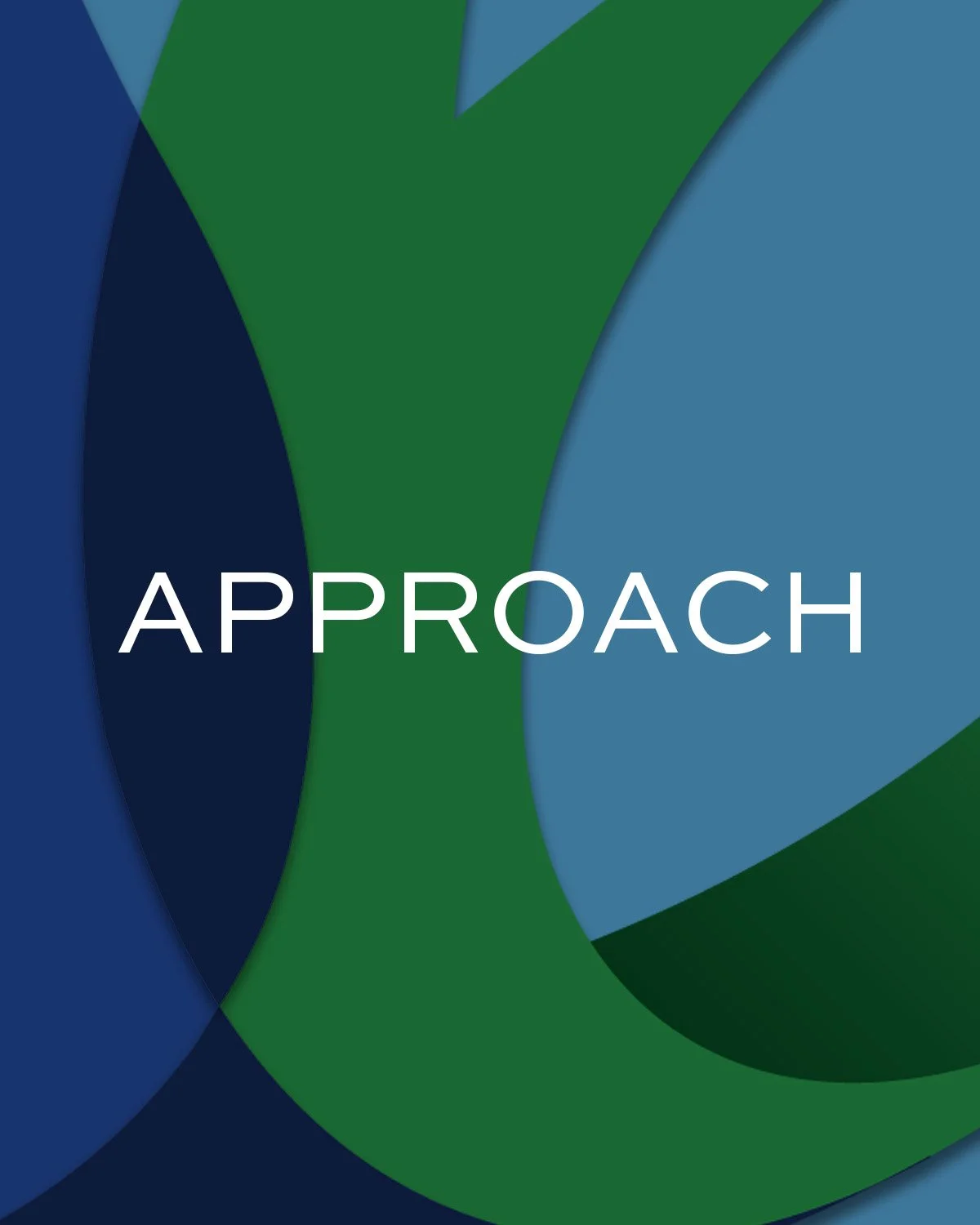 Cover image with overlapping blue and green shapes and the word 'APPROACH' in white text in the center.