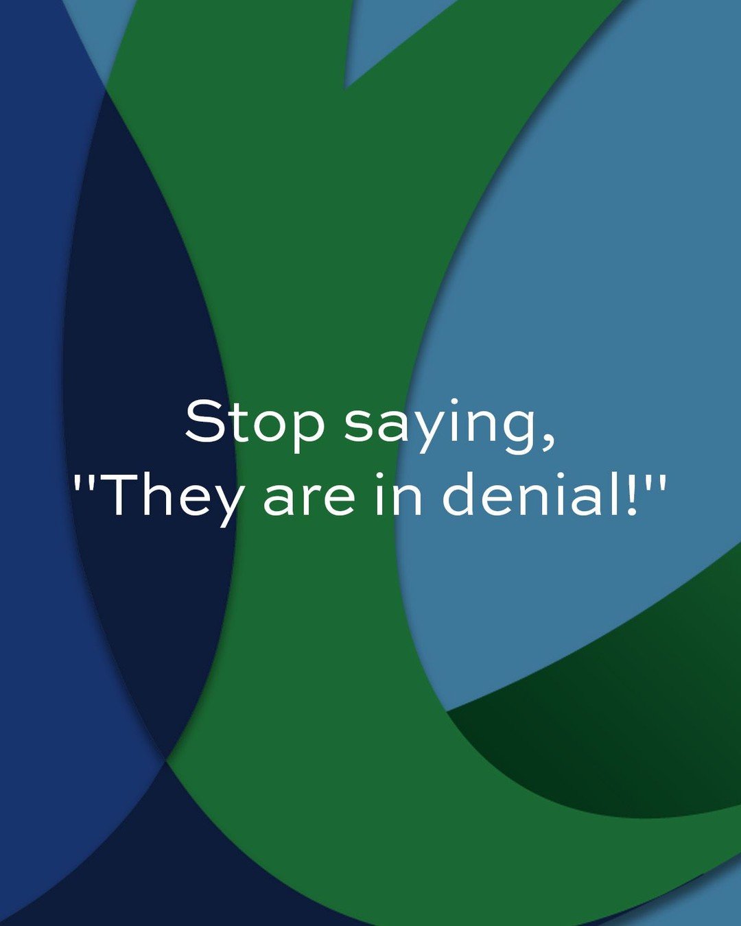As educators we must remember that just because a family does not want their child identified as having a disability or given a label does NOT mean the family is in denial. We need to stop using that as the answer.

Rather, we need to spend more time