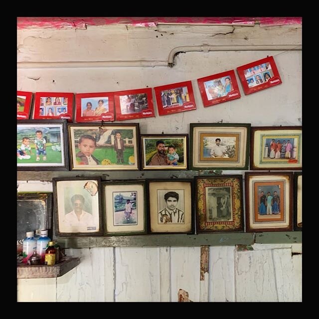 Photography as a family archive. This wall of celebrated family in a tea estate workers house in Munnar,Kerala takes me back to the basics. Loved family members, in this case sometimes photoshopped into backdrops, give the family their context and ro