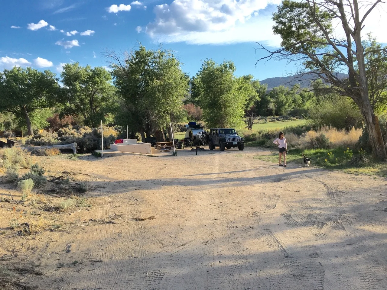Our campsite in Benton Hot Springs