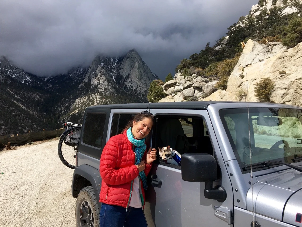 Robin and T'Chat in front of Mt. Whitney