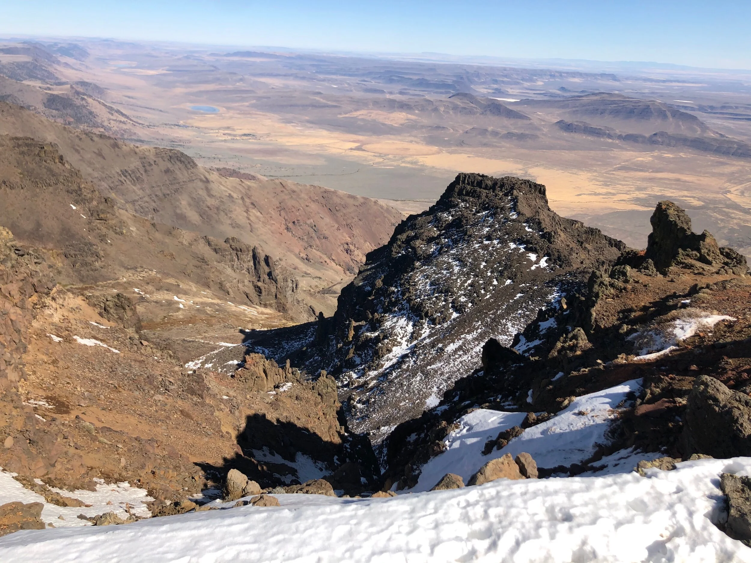 View toward Alford Desert from top of Steens Mountain.