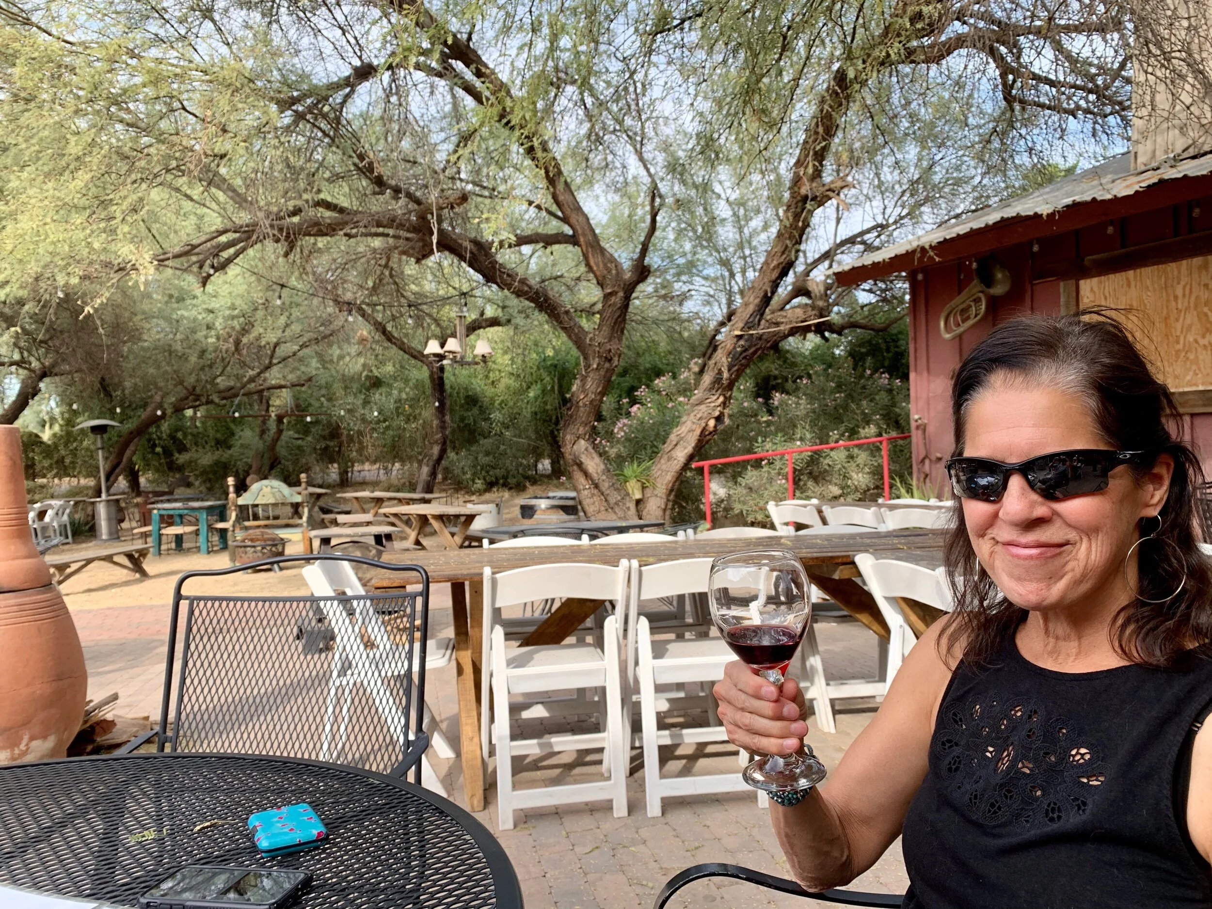Grimace as I tried to down this red. And I’m no wine snob.