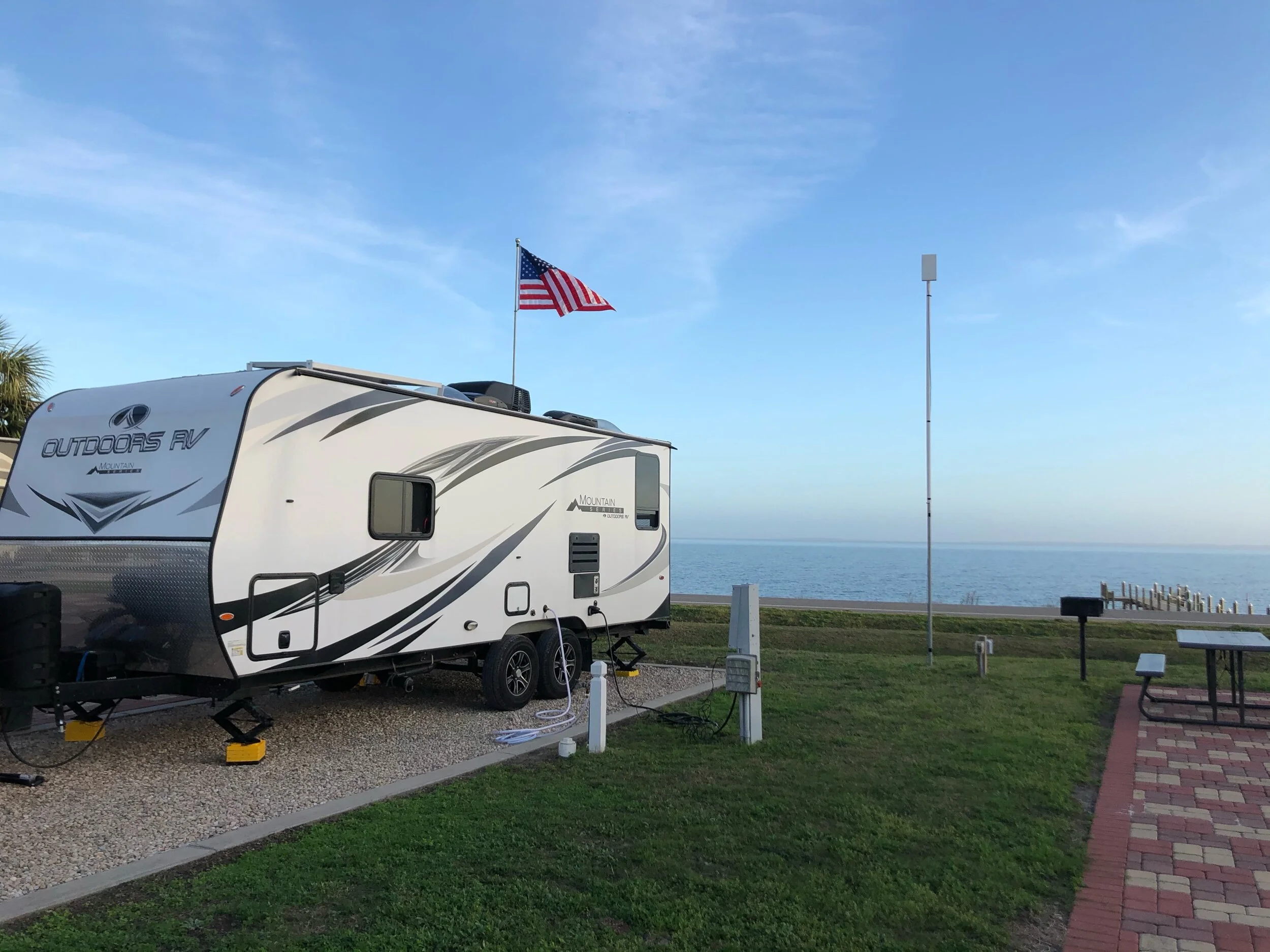 Our spot at Coastline RV Resort.