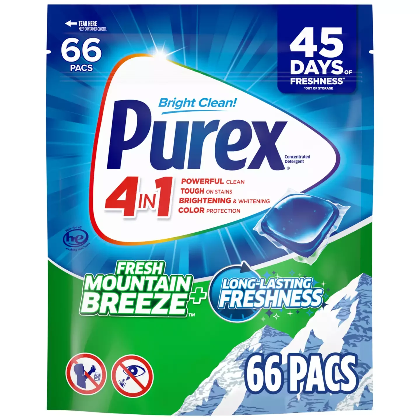 $2 Purex Fresh Mountain Breeze + Long-Lasting Freshness Pacs, 17 ct (Regular price $4)