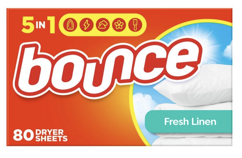 $4 Bounce Fabric Softener Dryer Sheets, 80 Count, Fresh Linen (Regular price $7.29)