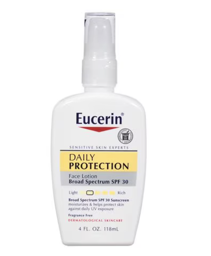 $8 Eucerin Gentle Protection Daily Lotion SPF 30, 4 oz. (Regular price $13.99)