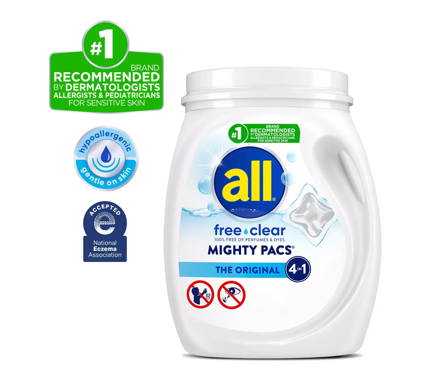 $9 all free clear MIGHTY PACS Laundry Detergent, 60 ct (Regular price $15.99)