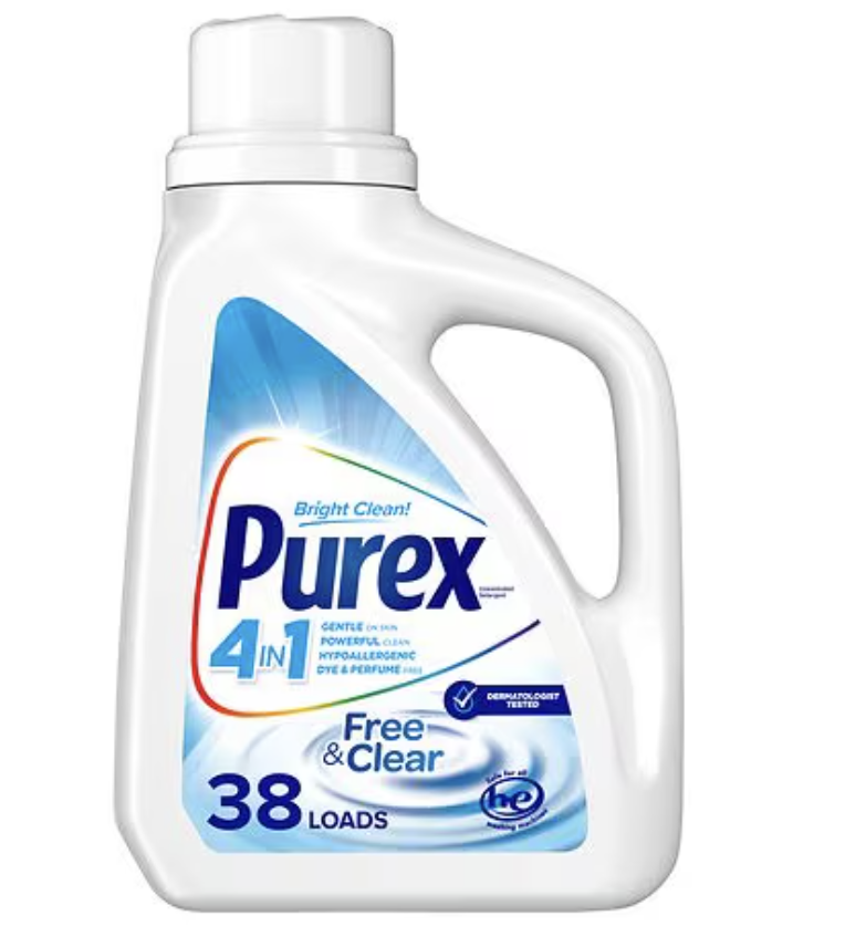 $2 Purex Free & Clear Liquid Laundry Detergent, 38 loads (Regular price $8.99)