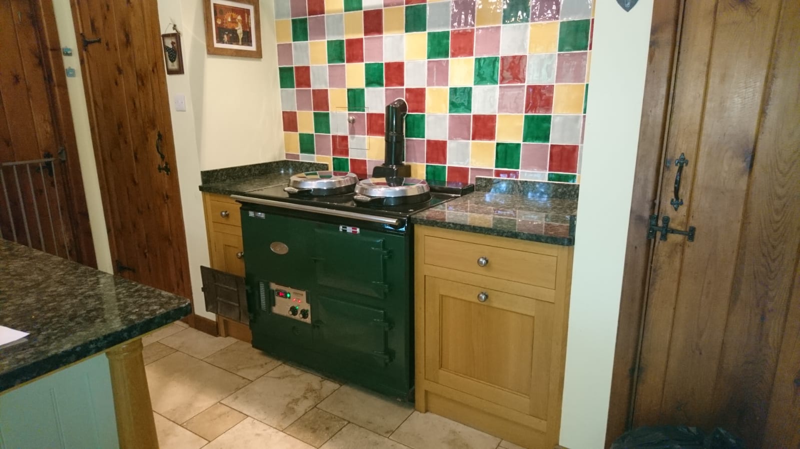 A classic aga conversion, all the charm of the original cooker but with 21st century control . Plus no more servicing required and one less unsightly oil tank