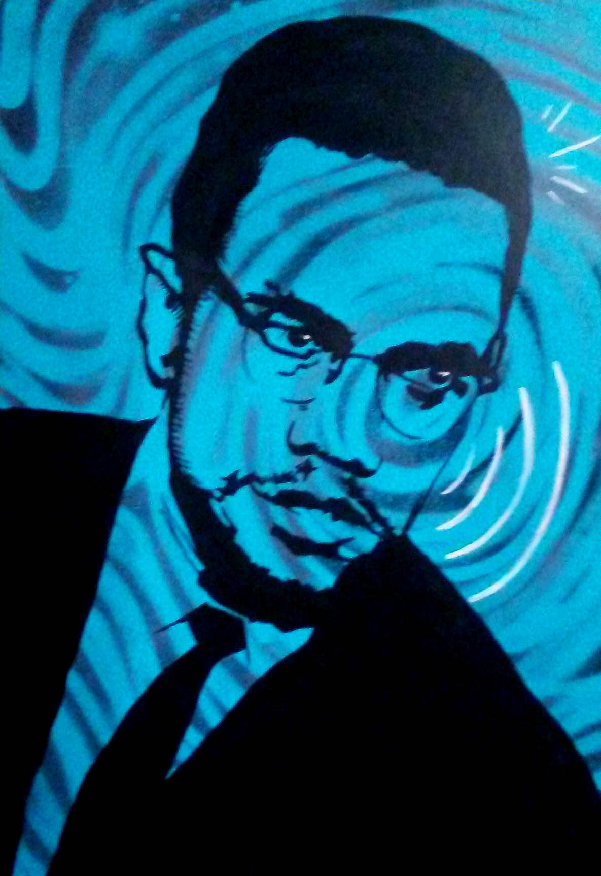  Malcolm X artwork for Westside Park’s Black History Month. 