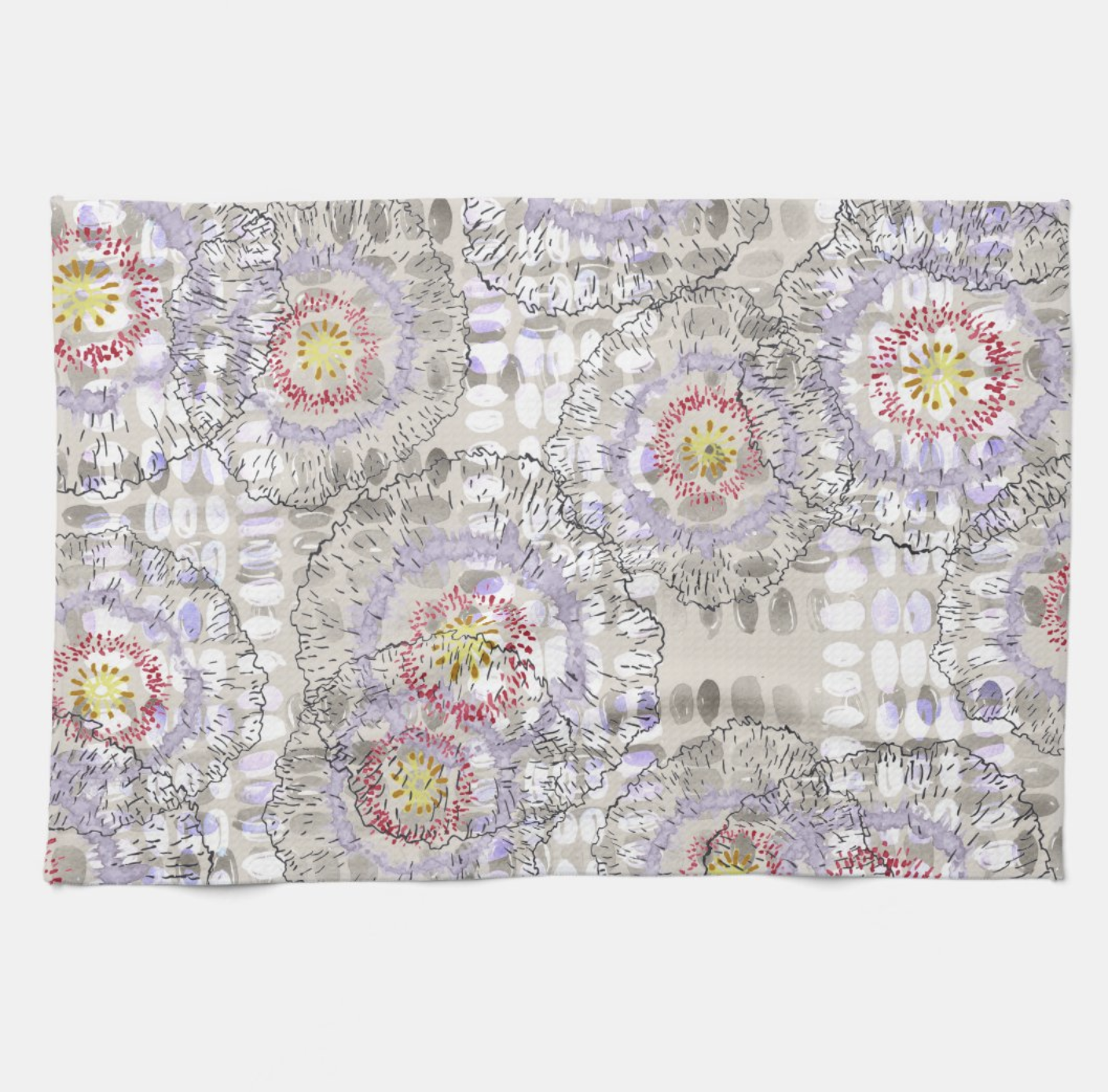 Purple Poppy Dish Towels