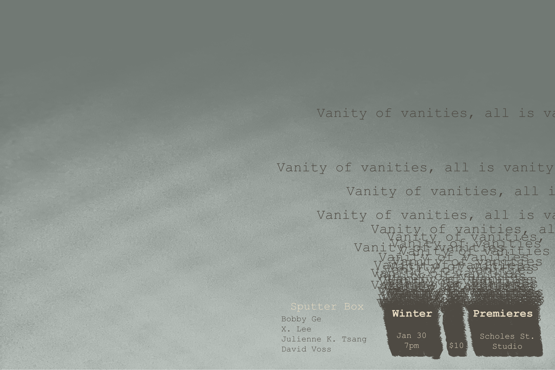 Winter Premieres Workshop Vol. V