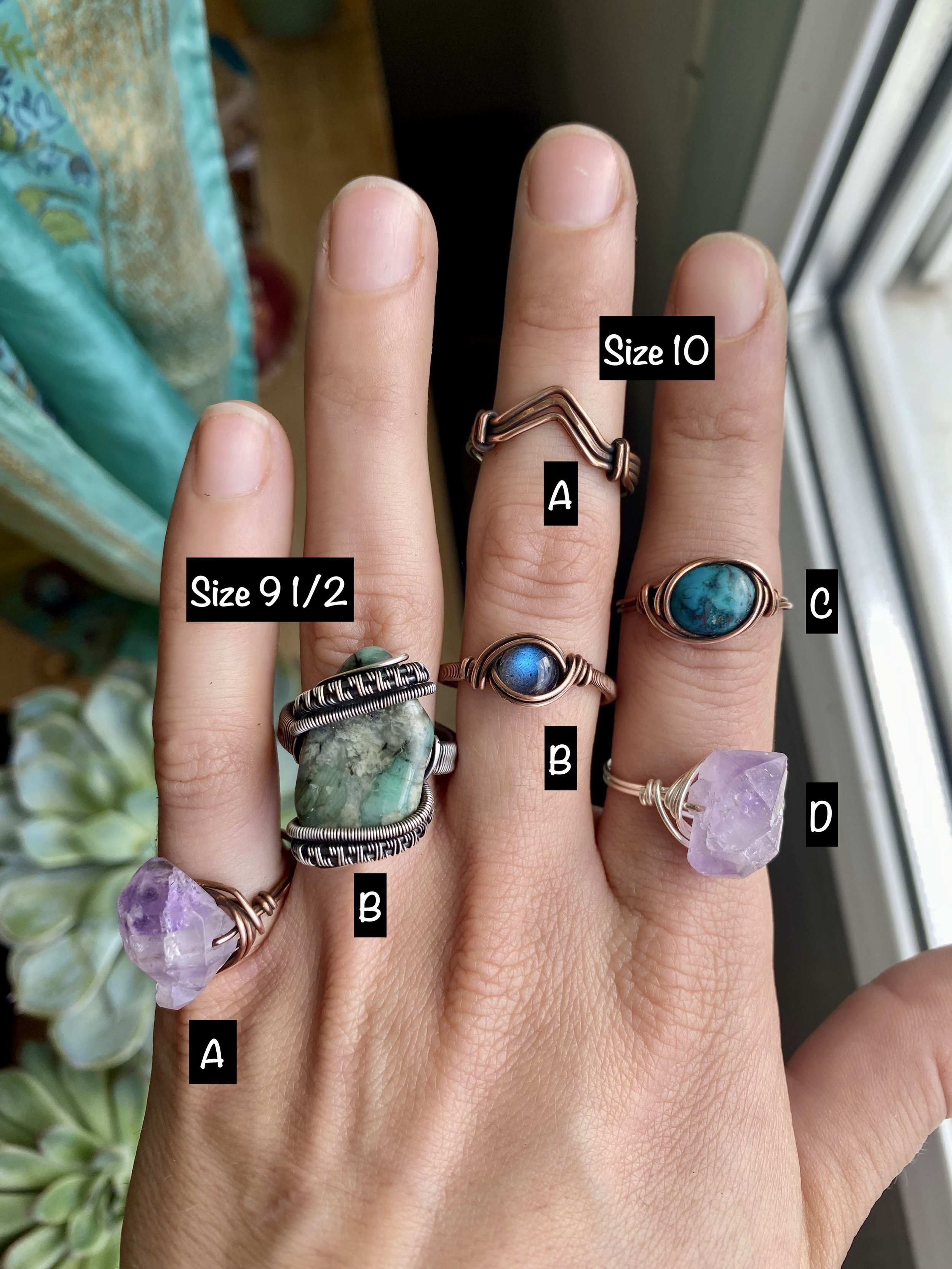 Ring Sizes US 9 1/2 to 10 — Abbey Road Collection display picture 3