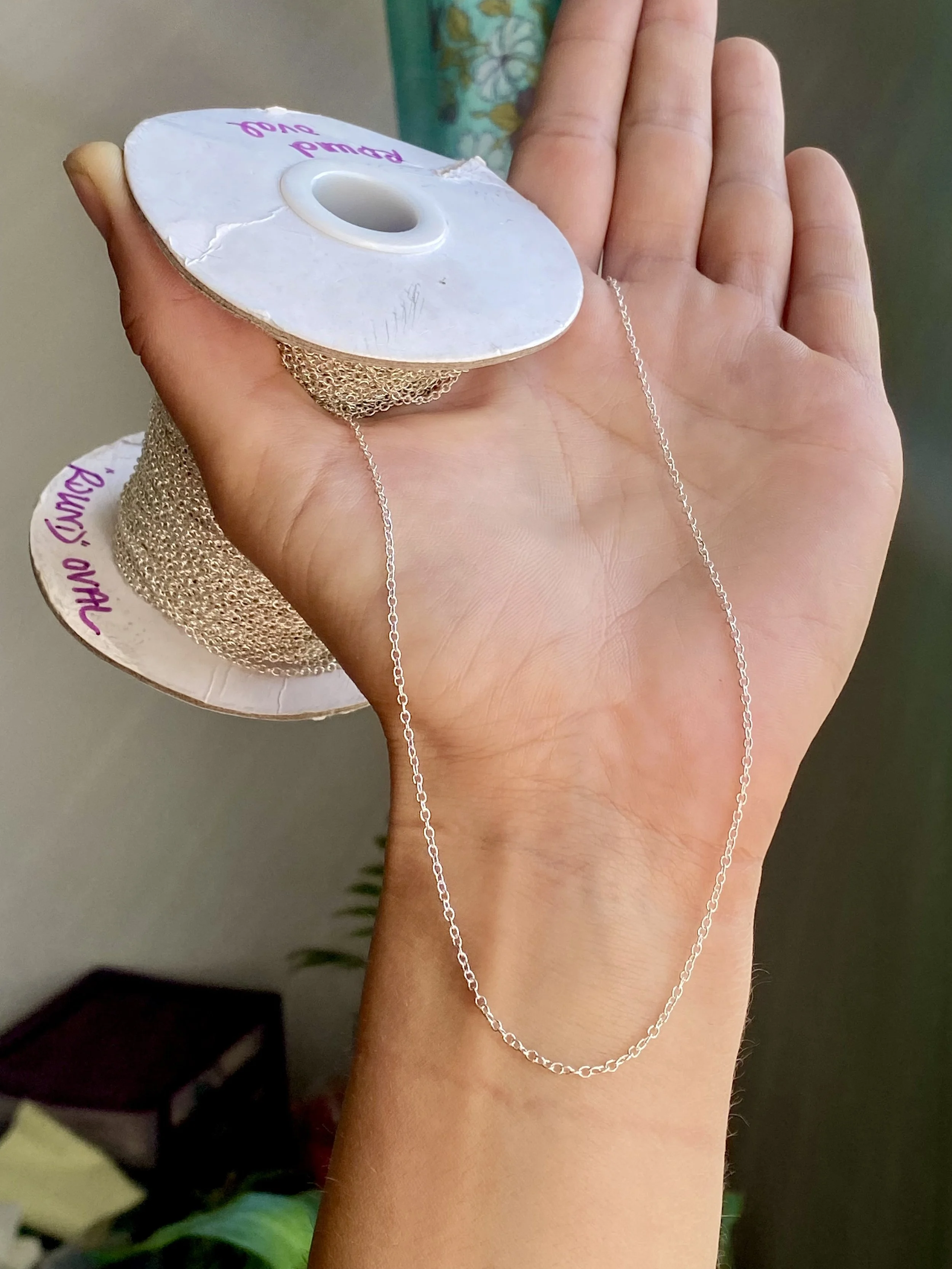 Silver Plated Chain - Finished Chain with Clasp