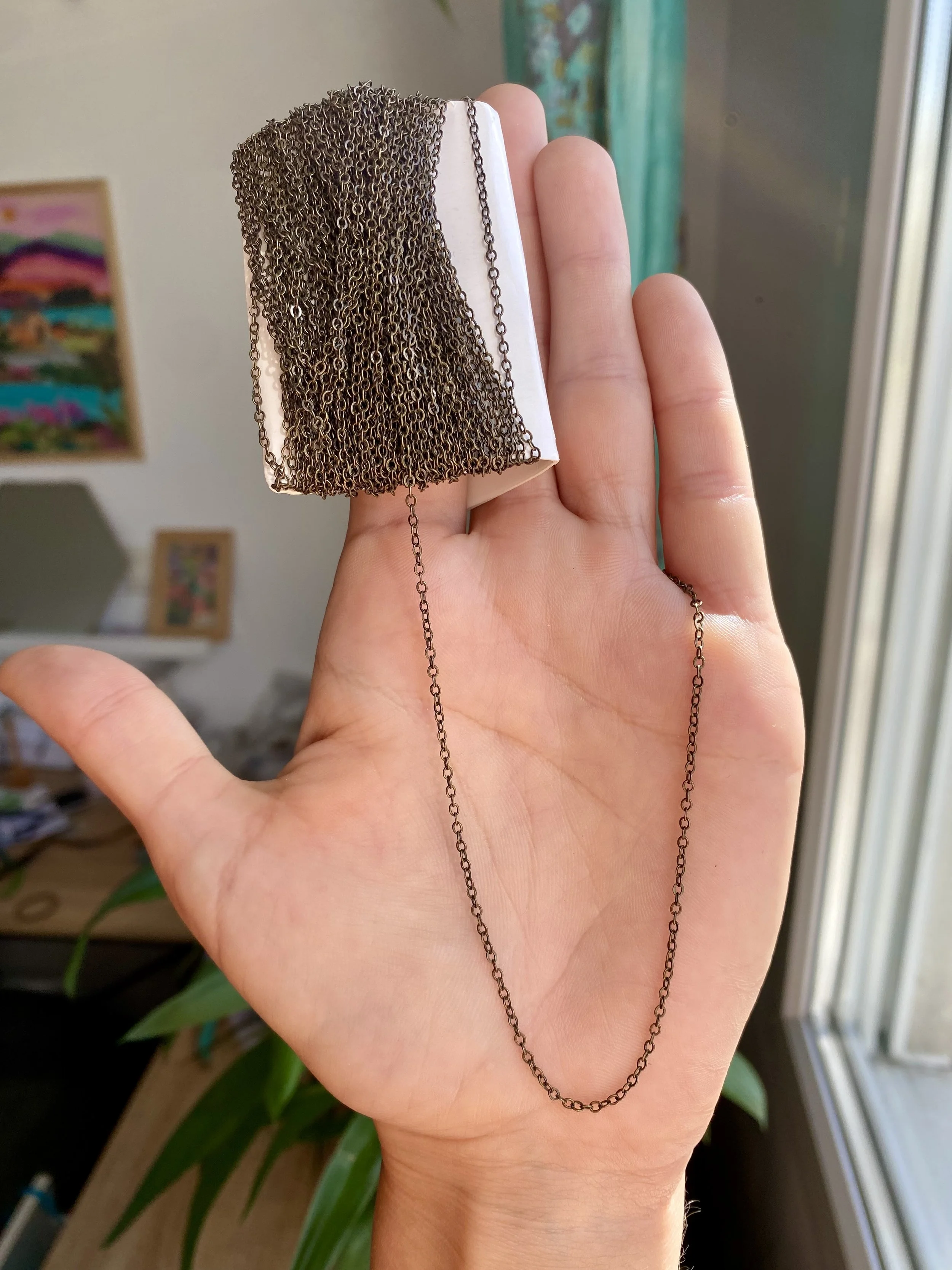 Antique Bronze Chain - Finished Necklace with Clasp