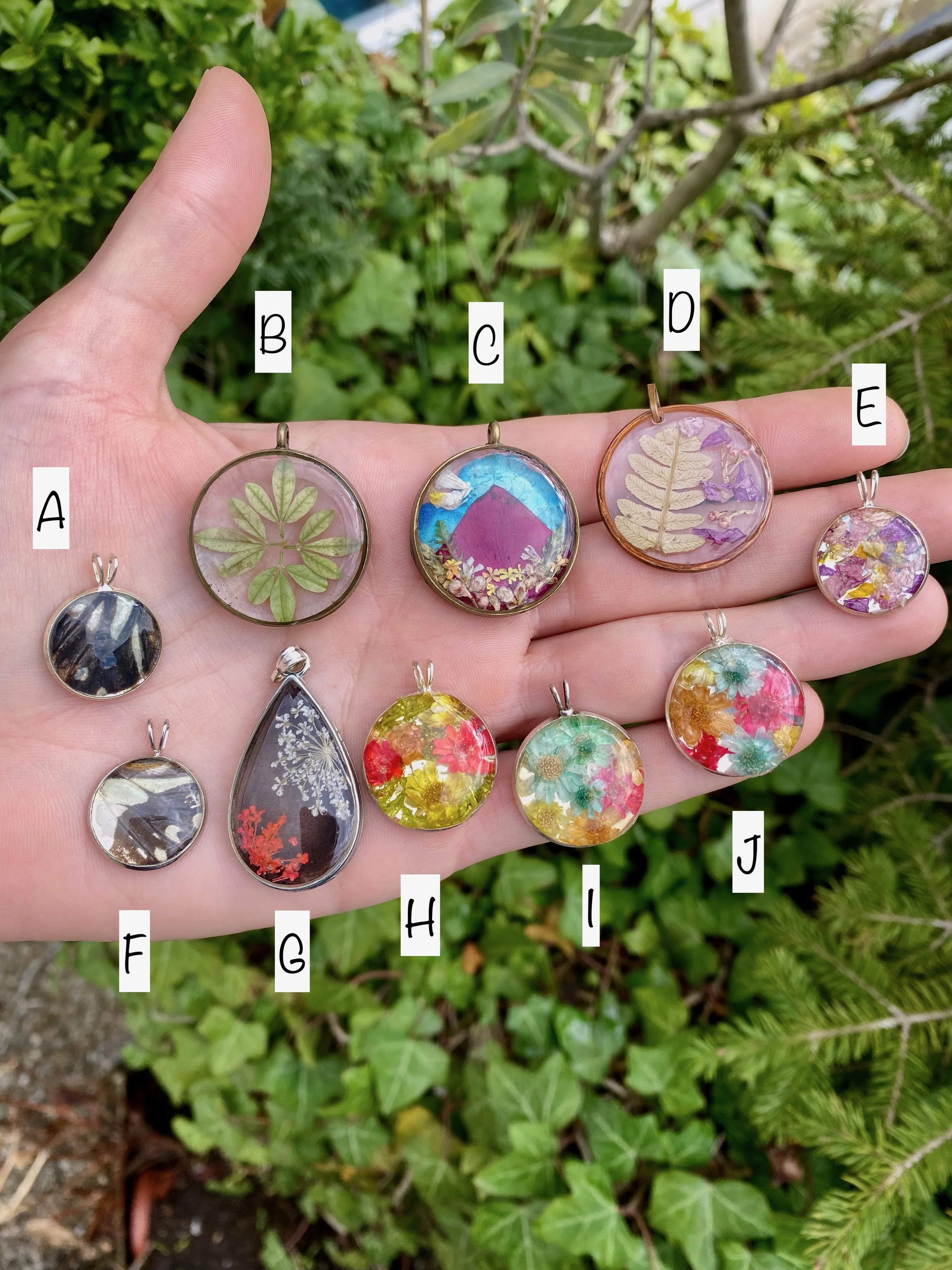 Resin Nature Pendants