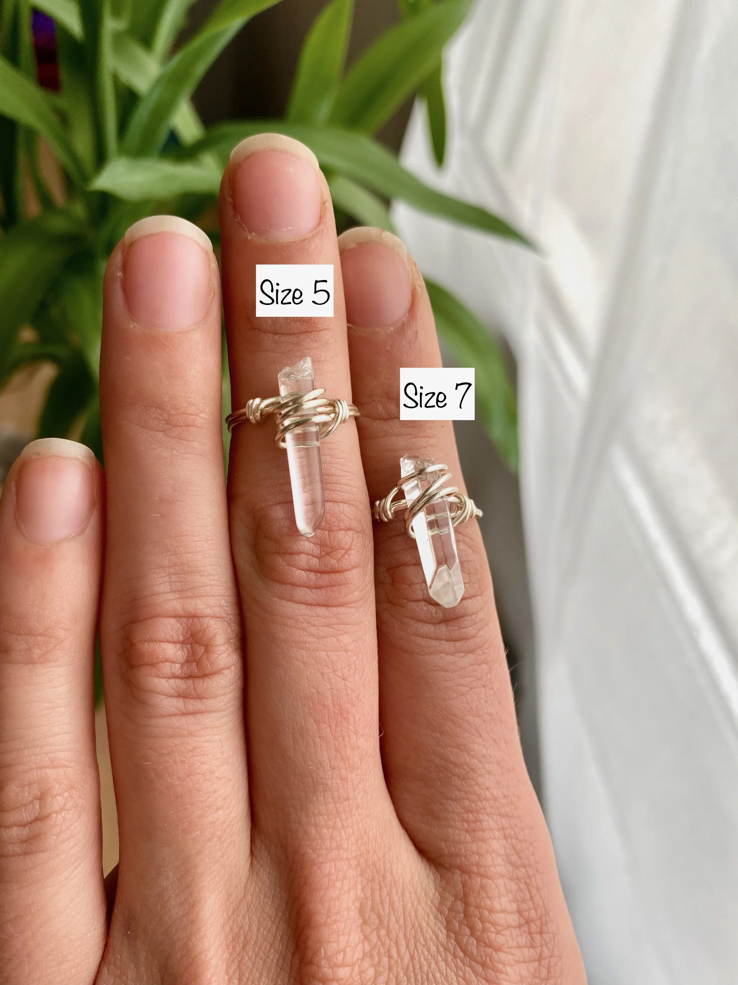 Silver Plated Quartz Ring