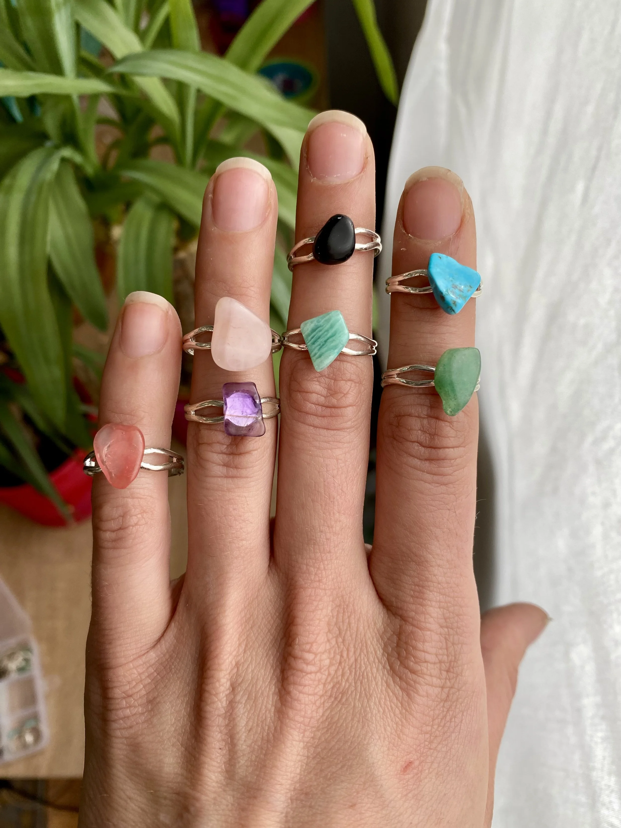 Adjustable Crystal Ring