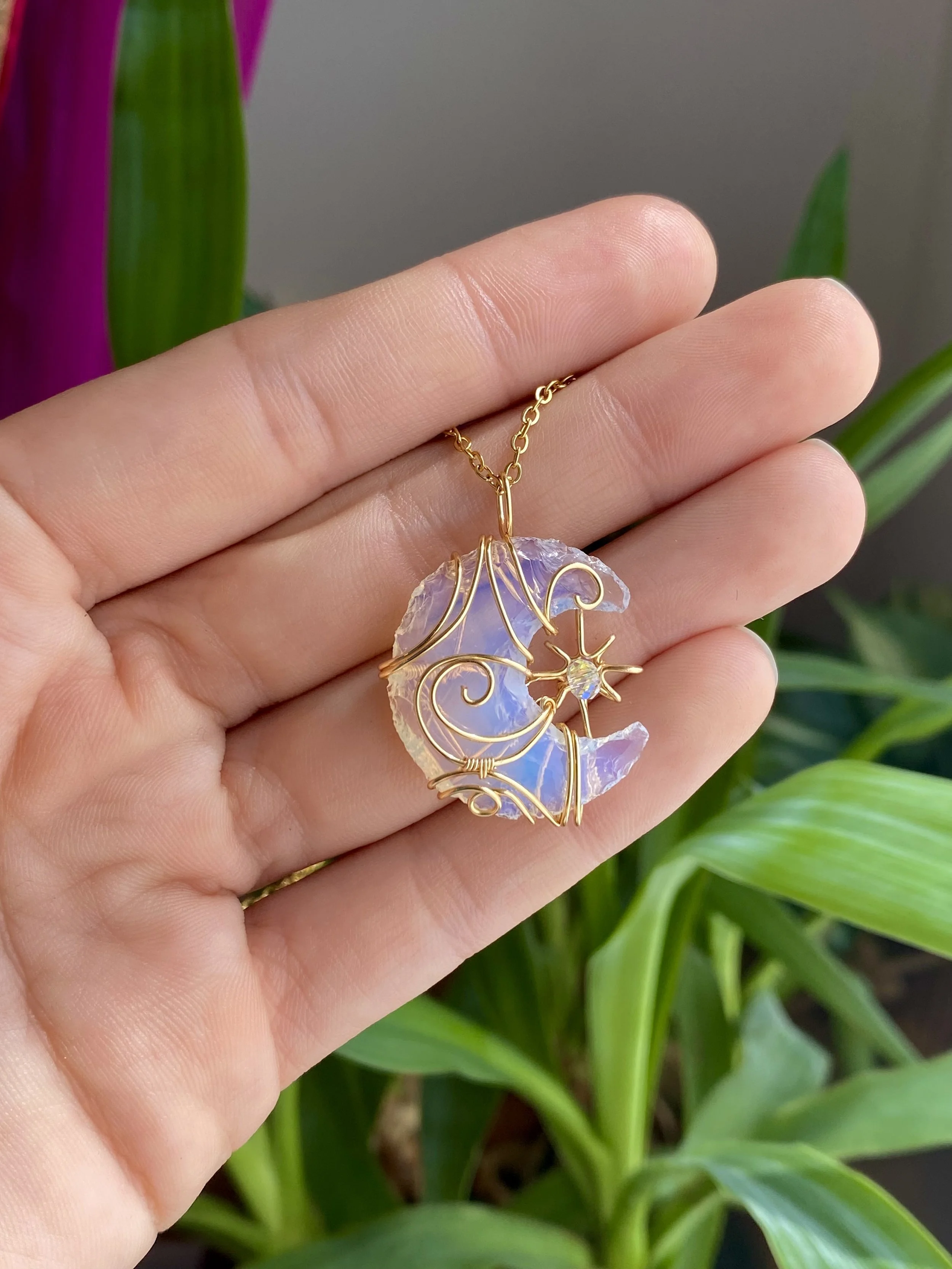 Opalite Sparkle Moon
