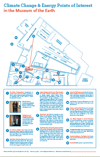 Map: Climate and Energy Points of Interest in the Museum of the Earth