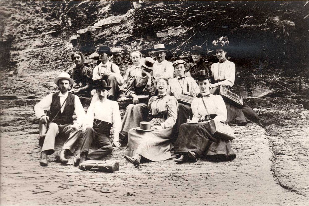 Carlotta and classmates, ca. 1890-1895