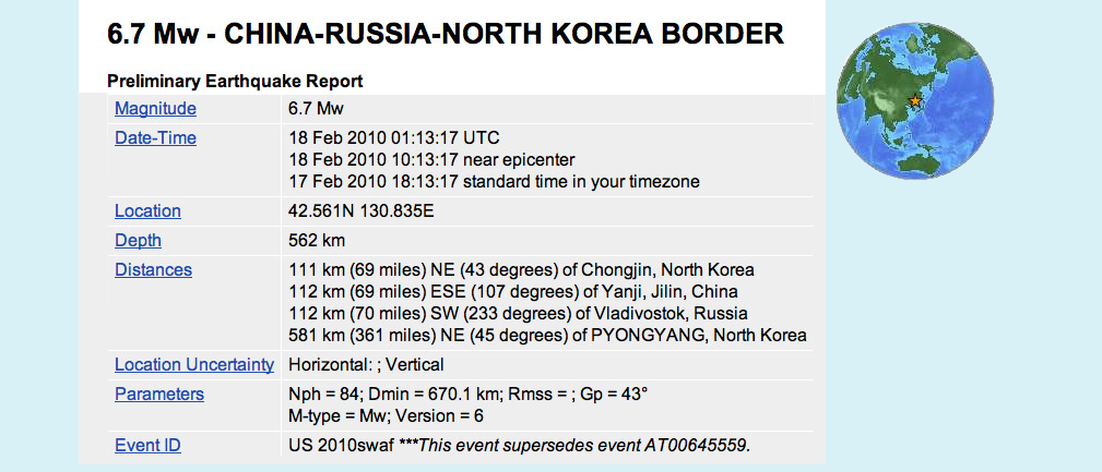 Earthquake Notification Service