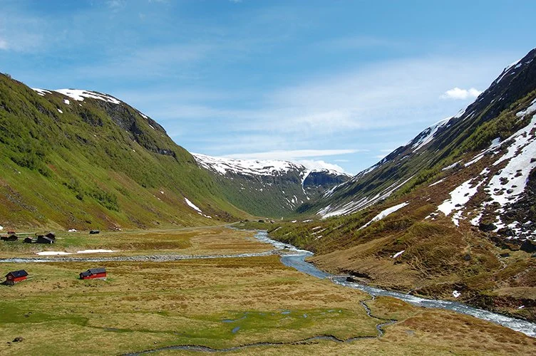 GLACIAL TROUGHS: U-shaped valleys carved by glaciers, often littered with erratics and till.